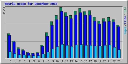 Hourly usage for December 2015
