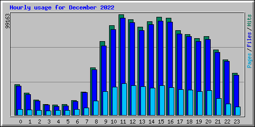 Hourly usage for December 2022